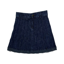 Load image into Gallery viewer, Women&#39;s Pleated Denim Skirt - Size S
