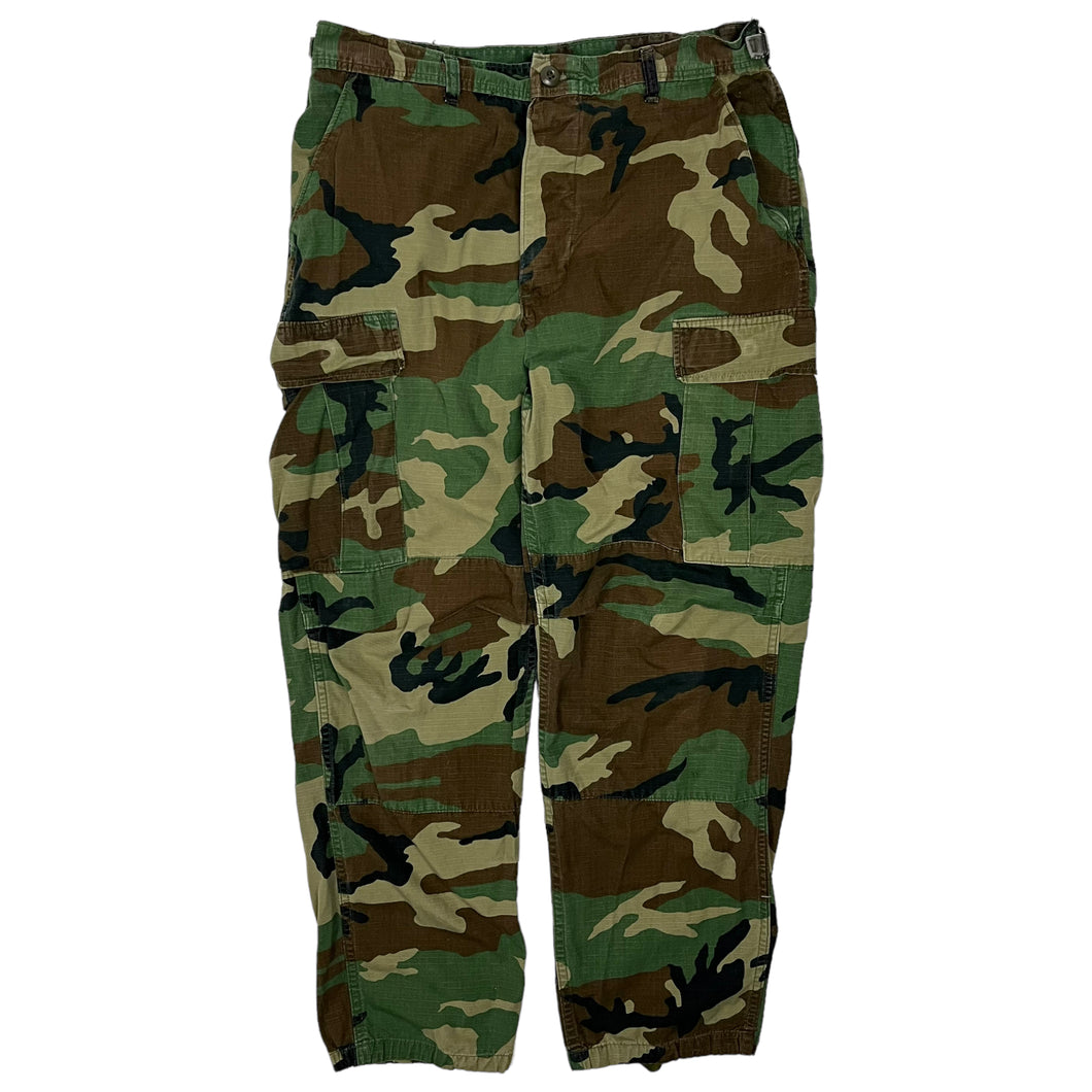 US Army Woodland Camo Combat Pants - Size 34