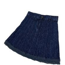 Load image into Gallery viewer, Women&#39;s Pleated Denim Skirt - Size S

