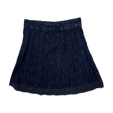 Load image into Gallery viewer, Women&#39;s Pleated Denim Skirt - Size S
