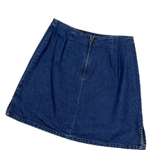 Load image into Gallery viewer, Women&#39;s Floral Embroidered Denim Skirt - Size L
