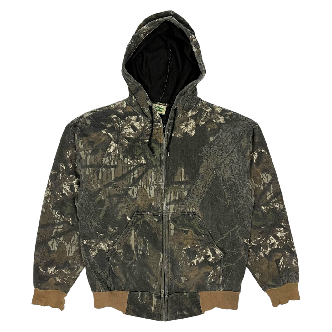 Fleece Lined Realtree Camo Zip Up Hoodie - Size M/L