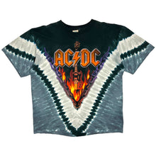 Load image into Gallery viewer, AC/DC Hell&#39;s Bells Liquid Blue Tie Dye Tee - Size XL
