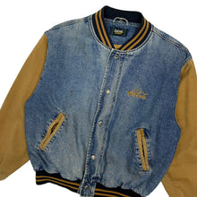 Load image into Gallery viewer, Coca-Cola Two Tone Denim Baseball Jacket - Size L
