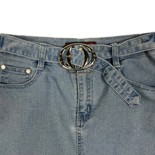 Load image into Gallery viewer, Women&#39;s Belted Denim Bell Skirt - Size S
