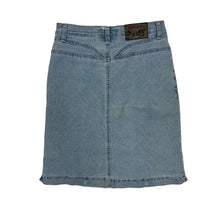 Load image into Gallery viewer, Women&#39;s Belted Denim Bell Skirt - Size S
