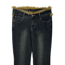 Load image into Gallery viewer, Women&#39;s Y.O.Y.O. Fur Trim Denim Jeans - Size M
