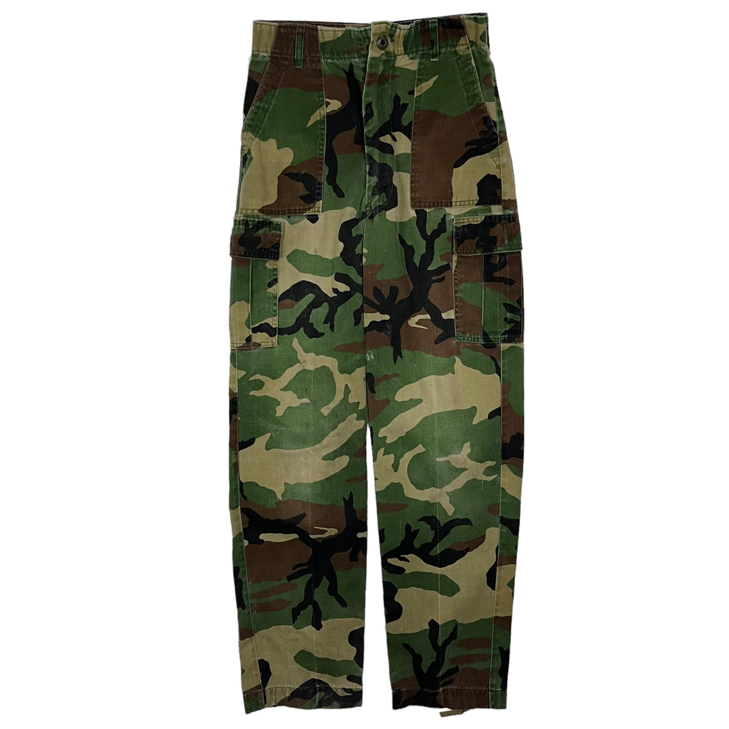 Civilian Woodland Camo Cargo Pants - Size 28