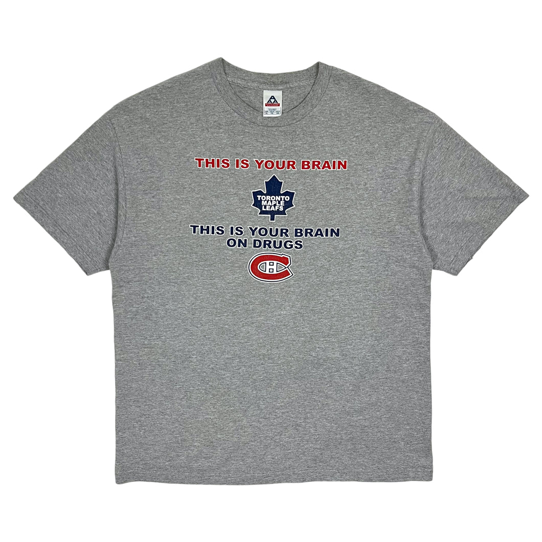 Maple Leafs Brain On Drugs NHL Tee - Size XL