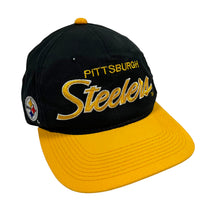 Load image into Gallery viewer, Pittsburgh Steelers Sports Specialties Script Logo Hat - Adjustable
