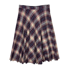 Load image into Gallery viewer, Women&#39;s Plaid Wool Pleated Skirt - Size M
