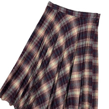 Load image into Gallery viewer, Women&#39;s Plaid Wool Pleated Skirt - Size M

