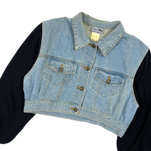 Load image into Gallery viewer, Women&#39;s Two Tone Cropped Denim Jacket - Size M

