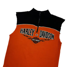 Load image into Gallery viewer, Women&#39;s Harley-Davidson Cropped Quarter Zip Cut Off Tank - Size S

