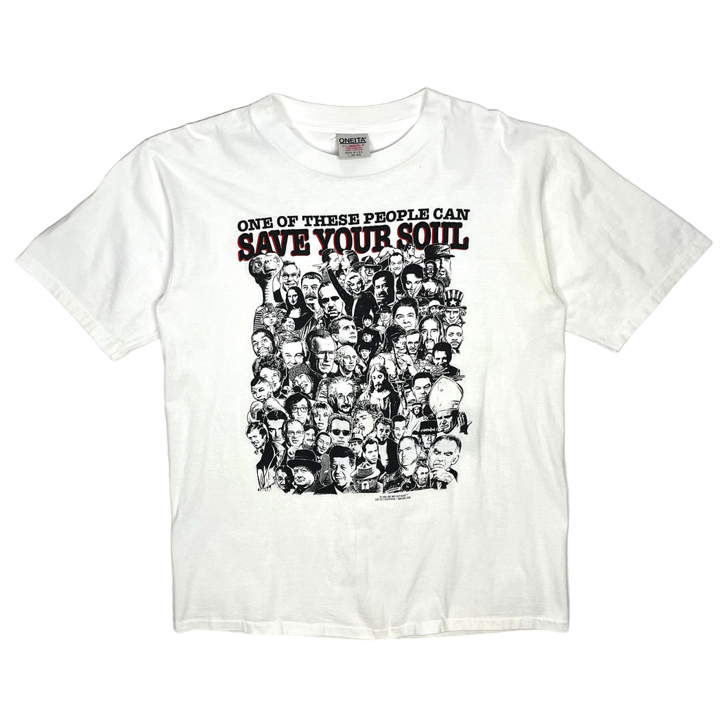 1992 One Of These People Can Save Your Soul Jesus Tee - Size XL