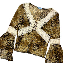 Load image into Gallery viewer, Women&#39;s Boho Ruffled Sleeves Top - Size S
