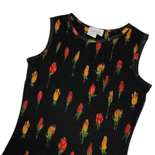 Load image into Gallery viewer, Women&#39;s Rose Print Pleated Tank Top - Size M
