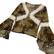 Load image into Gallery viewer, Women&#39;s Boho Ruffled Sleeves Top - Size S
