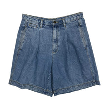 Load image into Gallery viewer, Women&#39;s Pleated Denim Shorts - Size L
