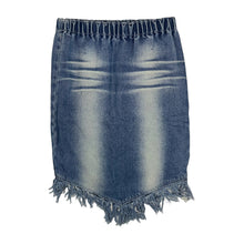 Load image into Gallery viewer, Women&#39;s Air Brushed Denim Skirt - Size S/M
