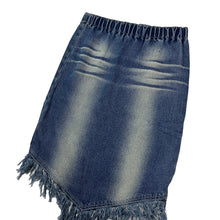 Load image into Gallery viewer, Women&#39;s Air Brushed Denim Skirt - Size S/M
