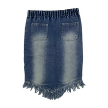 Load image into Gallery viewer, Women&#39;s Air Brushed Denim Skirt - Size S/M
