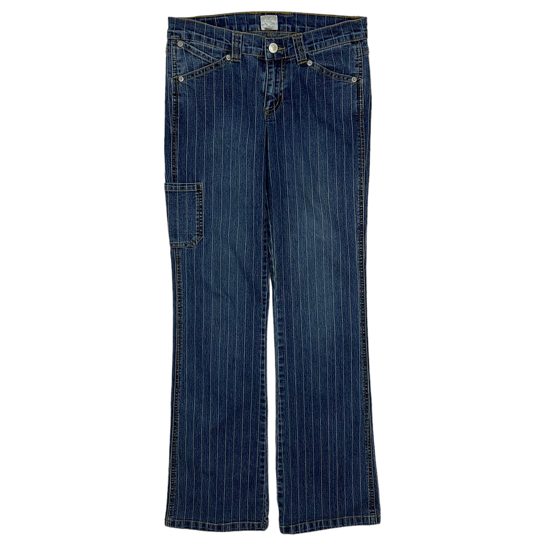 Women's Low Rise Pinstripe Denim Pants - Size S