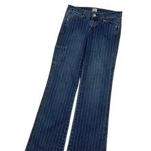 Load image into Gallery viewer, Women&#39;s Low Rise Pinstripe Denim Pants - Size S
