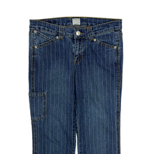 Load image into Gallery viewer, Women&#39;s Low Rise Pinstripe Denim Pants - Size S
