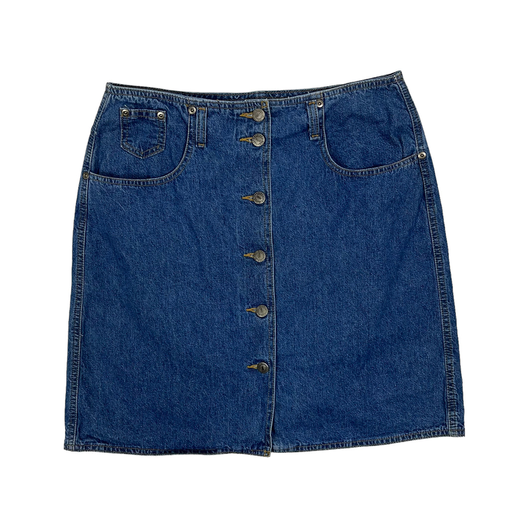 Women's Button Down Denim Skirt - Size L