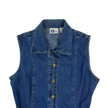 Load image into Gallery viewer, Women&#39;s Button Down Belted Denim Dress - Size L
