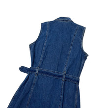 Load image into Gallery viewer, Women&#39;s Button Down Belted Denim Dress - Size L
