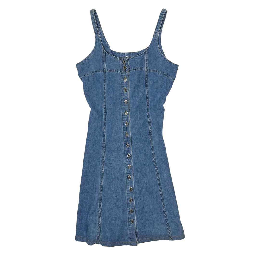 Women's Cinch Back Denim Dress - Size M
