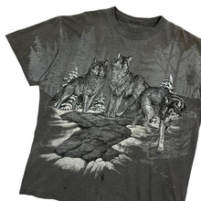 Load image into Gallery viewer, Distressed All Over Print Wolf Pack Tee - Size XXL
