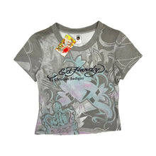 Load image into Gallery viewer, Women&#39;s Deadstock Ed Hardy Raw Hem Babydoll Tee - Size S/M
