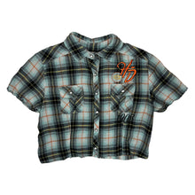 Load image into Gallery viewer, Women&#39;s Harley-Davidson Raw Hem Cropped Shirt - Size XS/S
