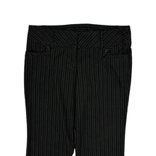 Load image into Gallery viewer, Women&#39;s Pinstripe Low-Rise Flared Trousers - Size M
