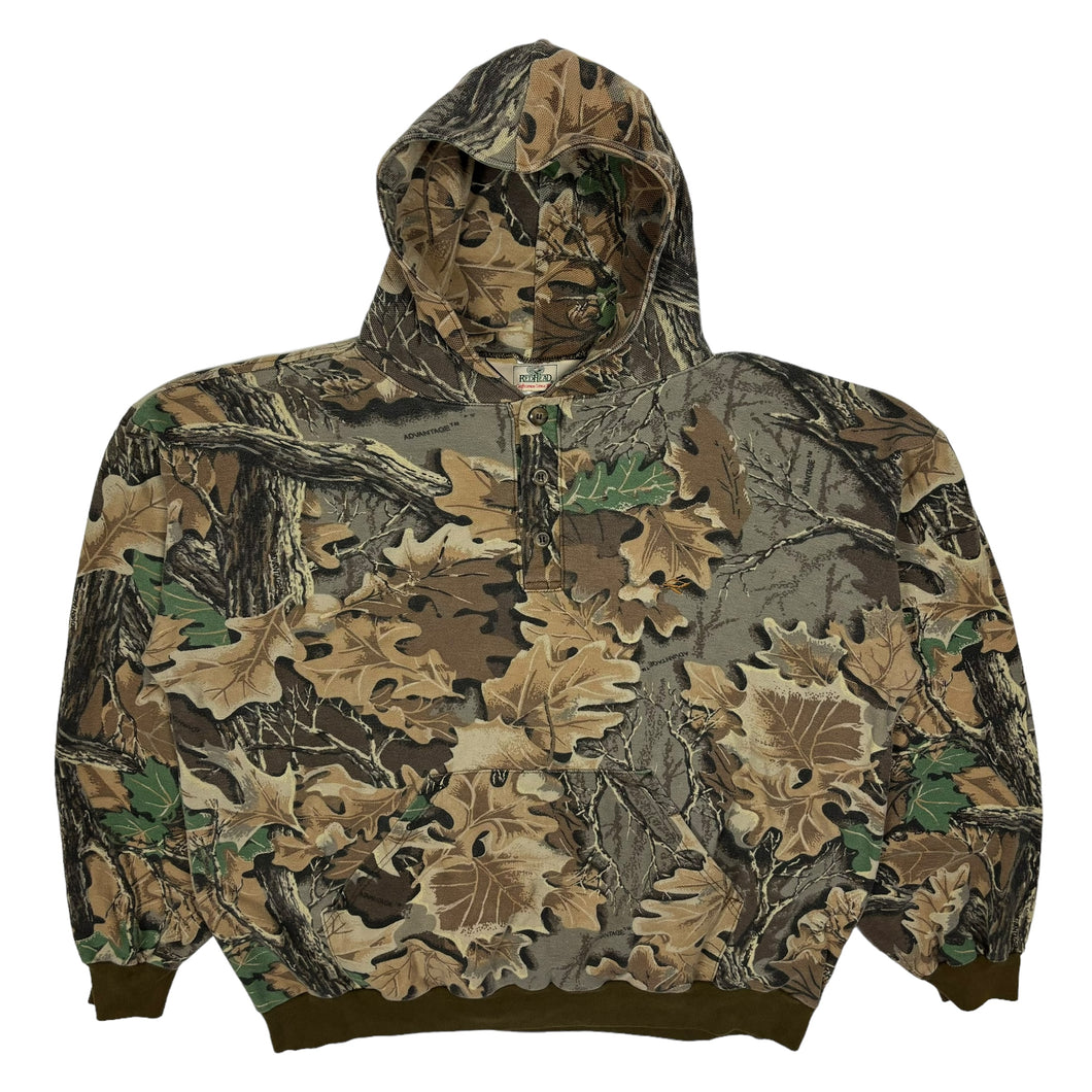 Realtree Camo Hooded Henley - Size M