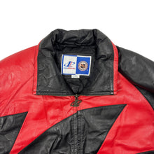 Load image into Gallery viewer, 1994 New Jersey Devils Logo Athletic Sharktooth Leather Jacket - Size XL
