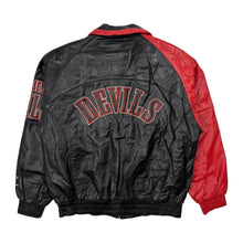 Load image into Gallery viewer, 1994 New Jersey Devils Logo Athletic Sharktooth Leather Jacket - Size XL
