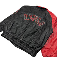 Load image into Gallery viewer, 1994 New Jersey Devils Logo Athletic Sharktooth Leather Jacket - Size XL
