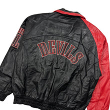 Load image into Gallery viewer, 1994 New Jersey Devils Logo Athletic Sharktooth Leather Jacket - Size XL
