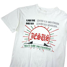 Load image into Gallery viewer, Jesus Won&#39;t Leave You Regardless Religious Tee - Size XL
