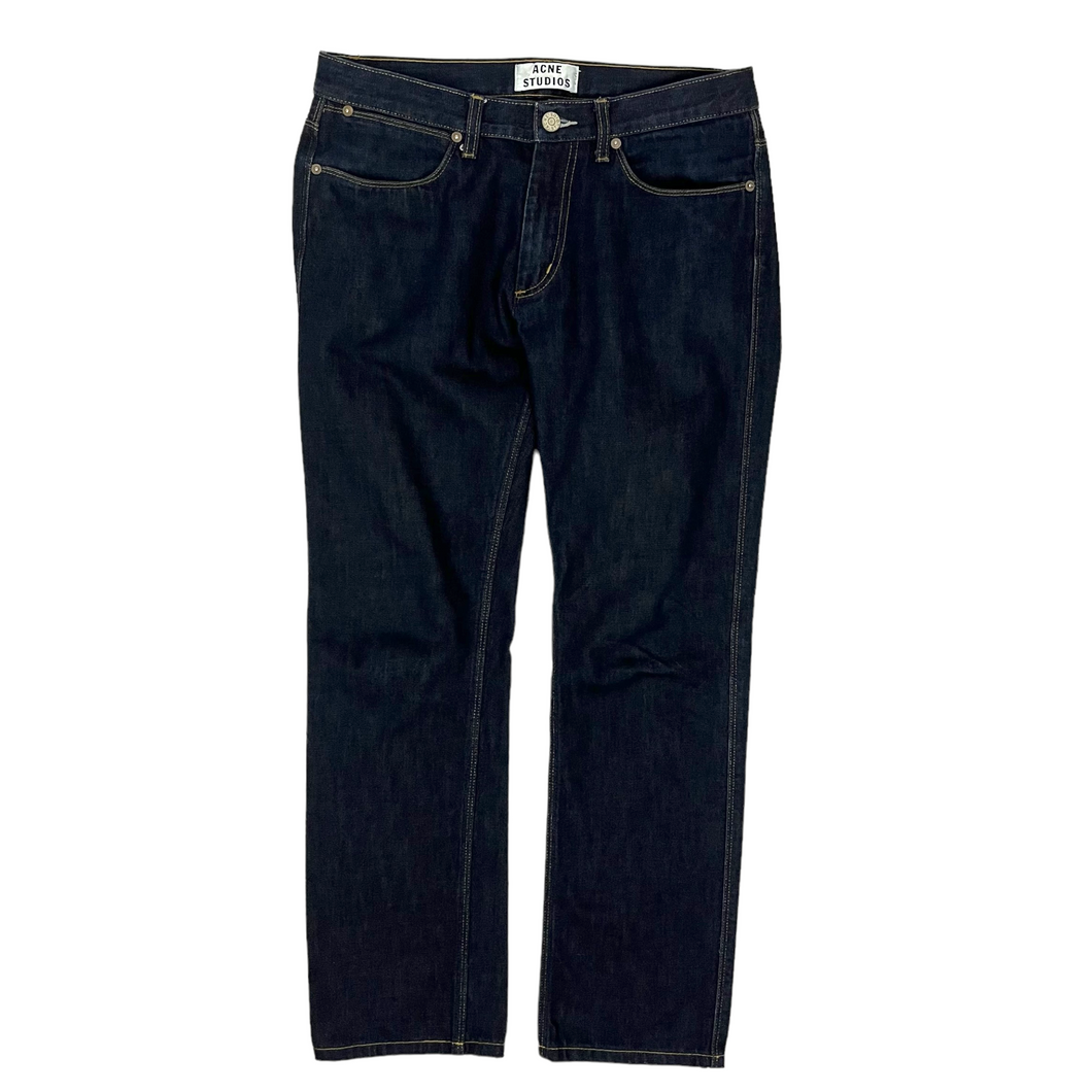 Acne Studios Max Raw Indigo Denim Jeans - Size 32