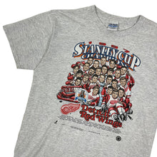 Load image into Gallery viewer, 1997 Detroit Red Wings Stanley Cup Champions Cartoon Tee - Size XL
