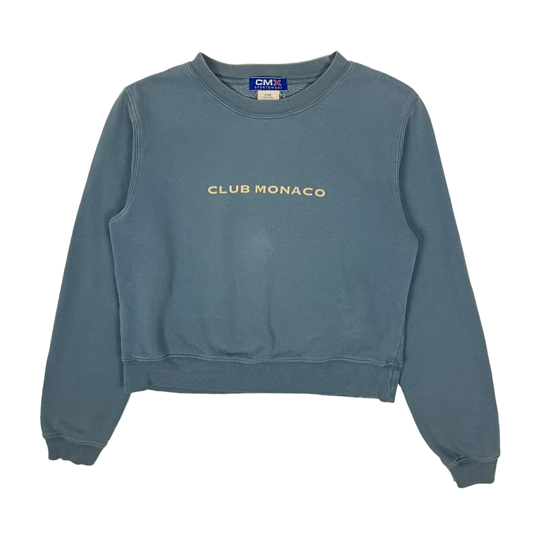 Women's Club Monaco Sportswear Cropped Crewneck Sweatshirt - Size M