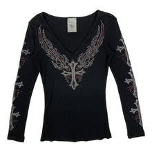 Load image into Gallery viewer, Women&#39;s Rhinestone Crosses Long Sleeve - Size L
