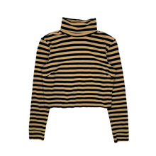 Load image into Gallery viewer, Women&#39;s Gap Striped Cropped Turtleneck - Size S/M

