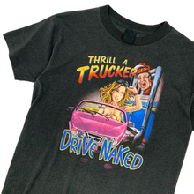 Load image into Gallery viewer, 1988 3D Emblem Thrill A Trucker Drive Naked Tee - Size L
