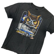 Load image into Gallery viewer, 1991 3D Emblem Midnight Hauler Owl Truckers Tee - Size L
